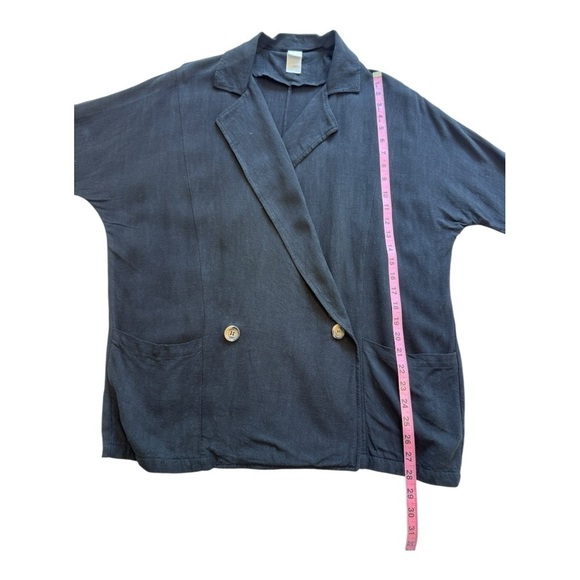 Lolë The Pearse Black Linen Blend Blazer Jacket - Size Medium - Picture 8 of 12